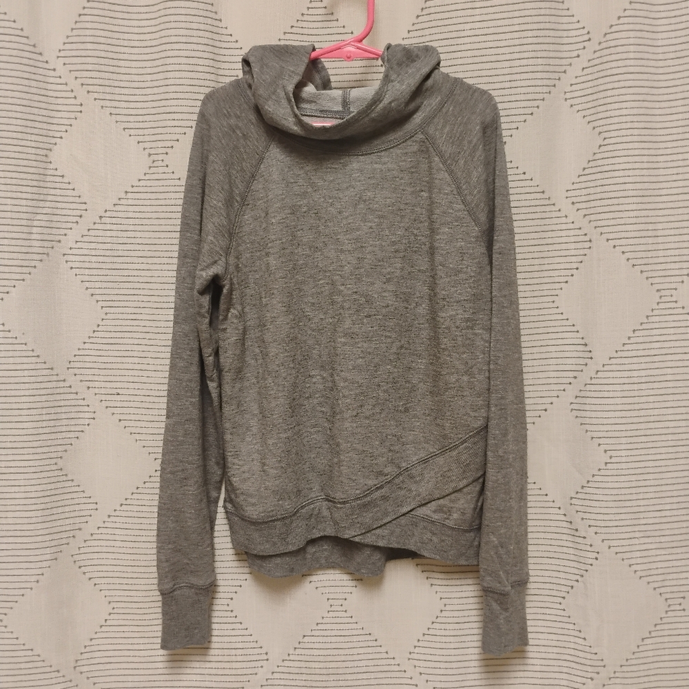 Danskin Now Girls Gray Cowl Neck Sweatshirt Size Medium 7 - 8